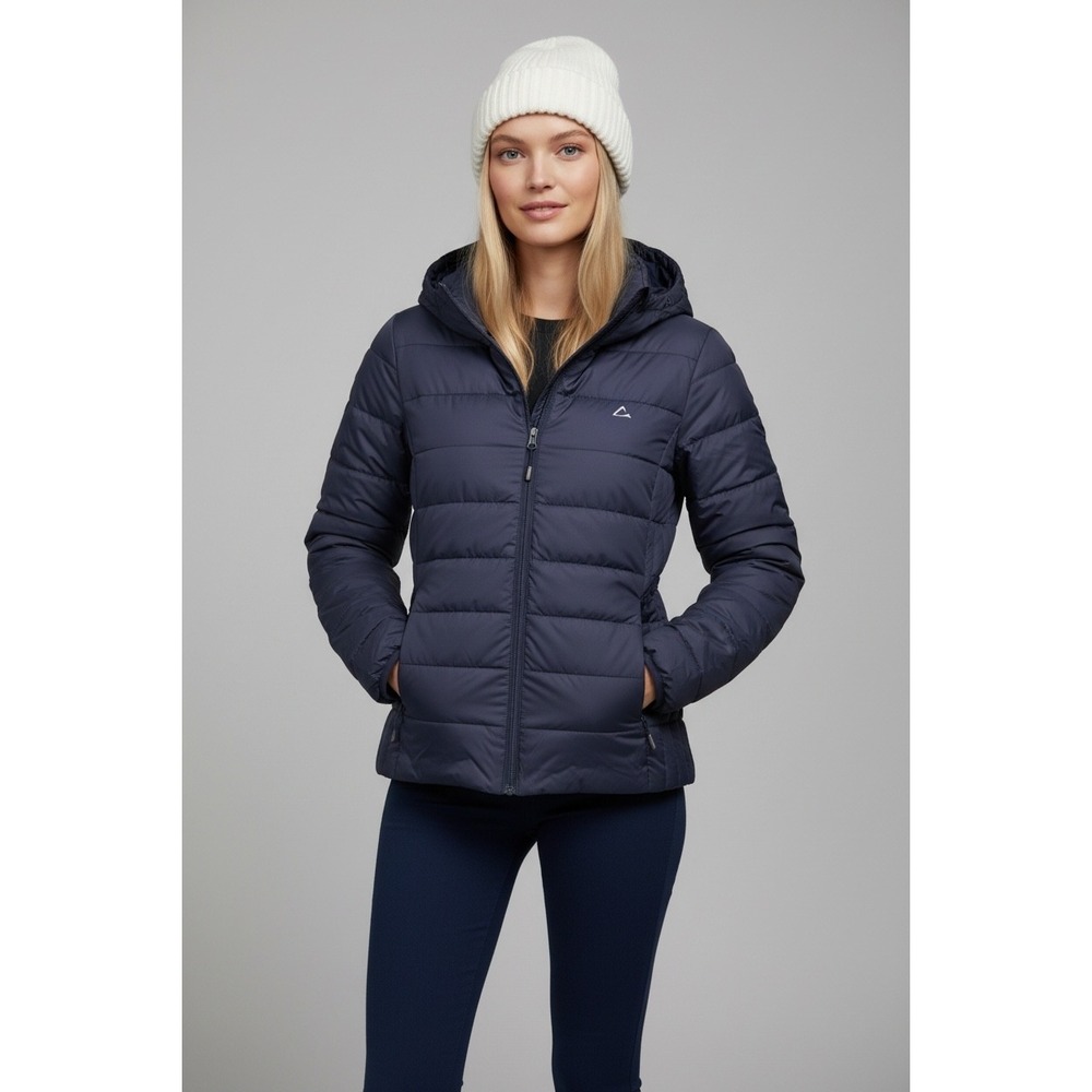 Paradox Women XL Navy Blue Hooded Quilted Puffer Jacket Outerwear Coat